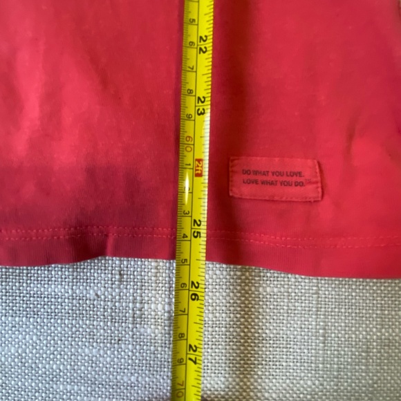 Life Is Good Red Cotton Peace Love Holiday Festive Long Sleeve T-Shirt-Sz-M - Picture 13 of 16